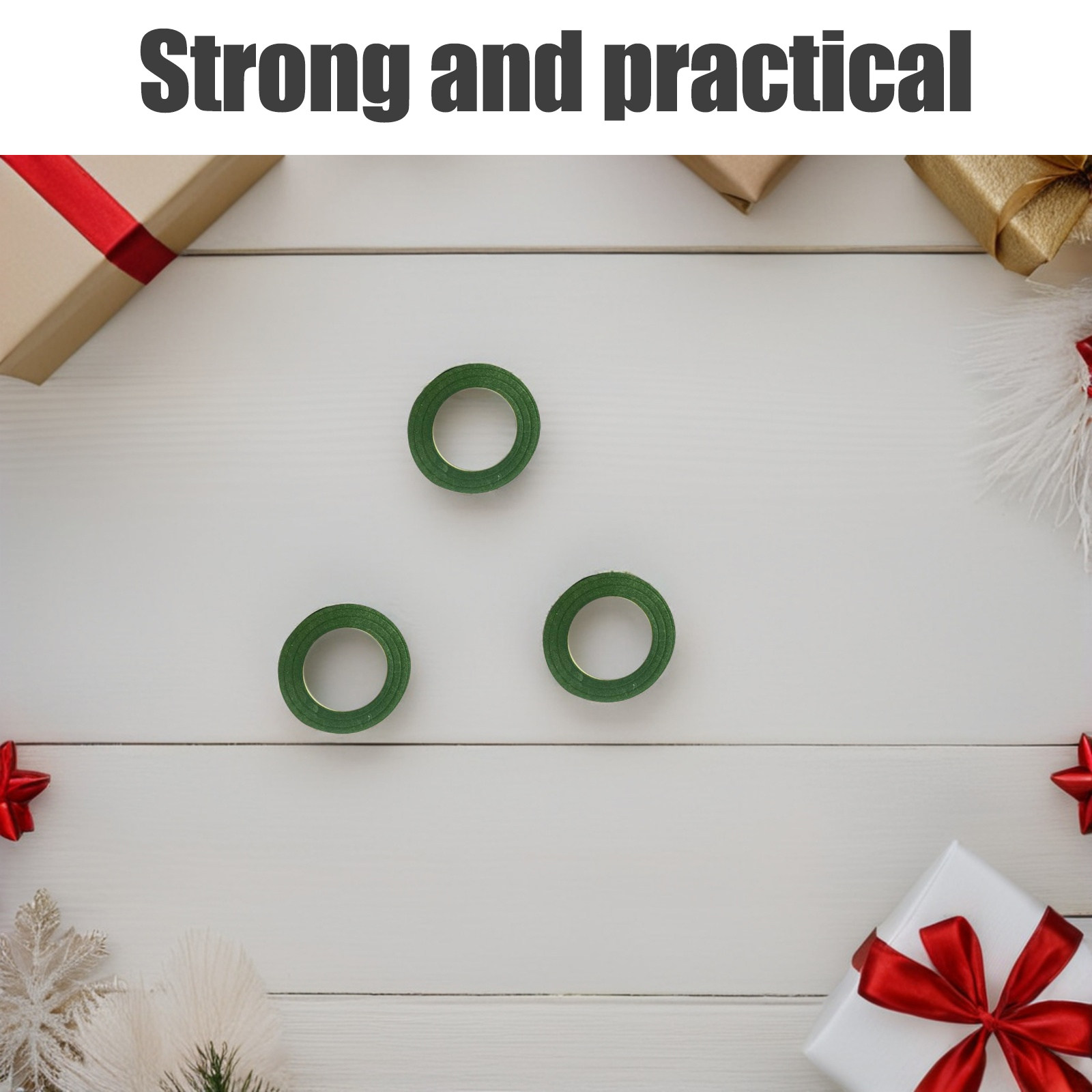 3 Rolls Wreath Tape Flower Flo - Floral Tape Green 评论和价格