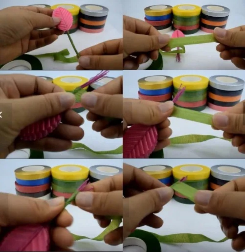 5PCS 30Yard Self-adhesive Flor - Floral Tape Green 评论和价格