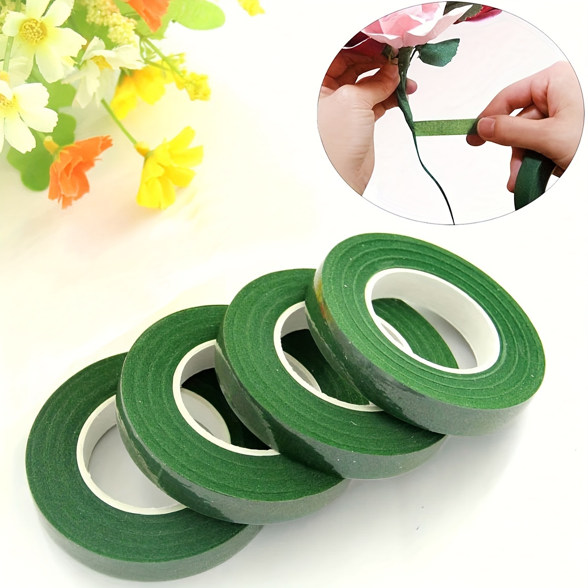 Floral green paper tape, DIY h - Floral Tape Green 评论和价格