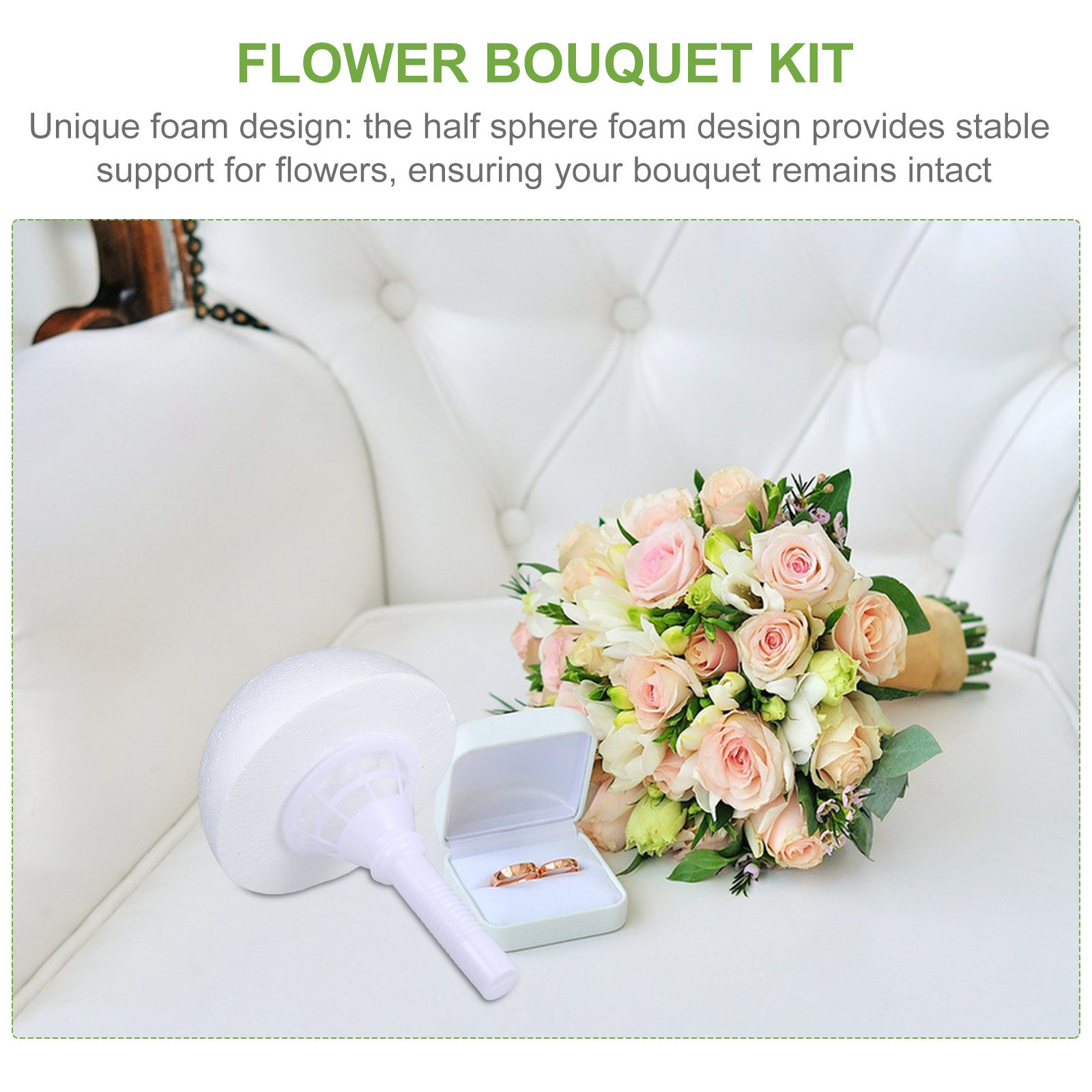2Pcs Stylish Lace Collar Foam  - Bouquet Holder Foam 评论和价格