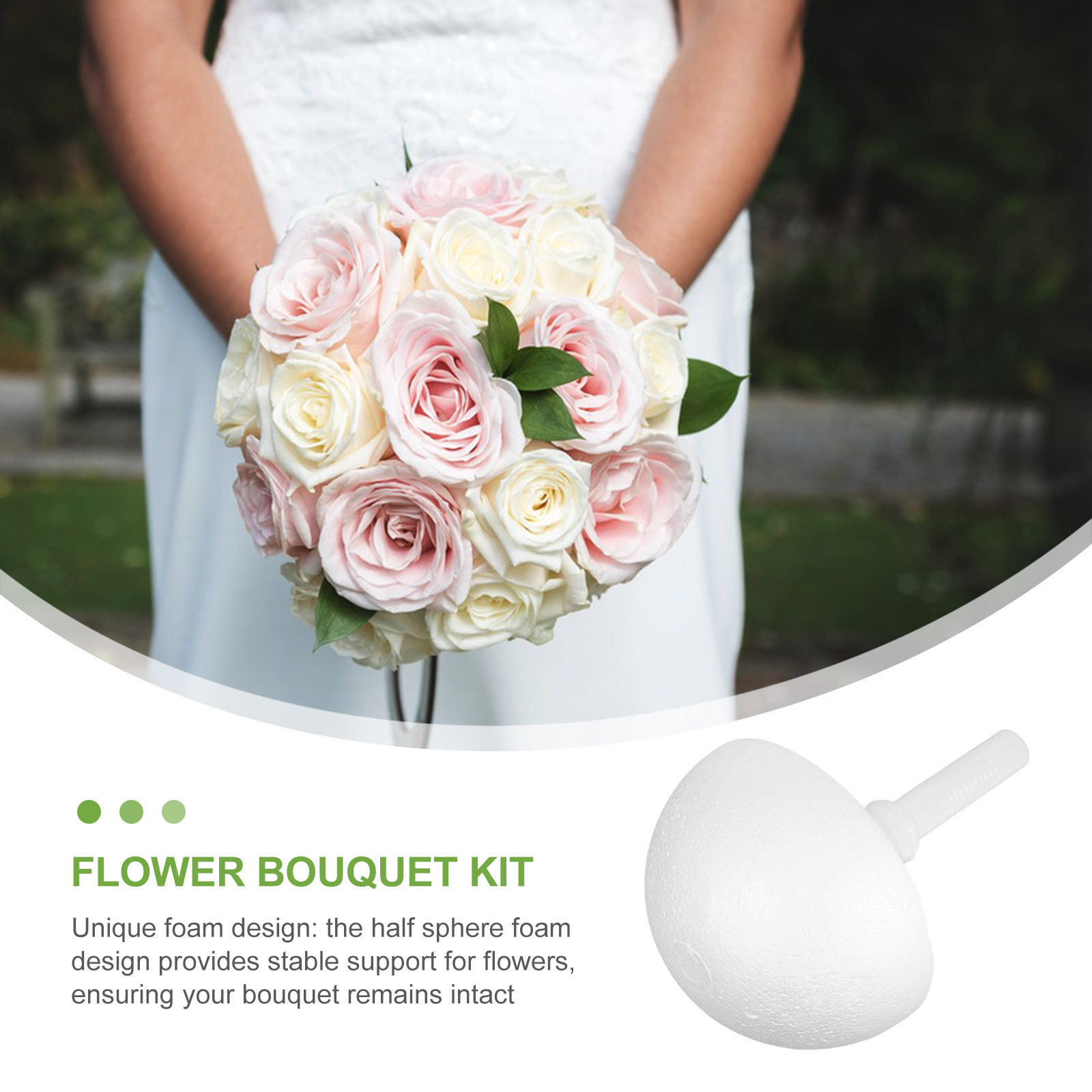 2Pcs Stylish Lace Collar Foam  - Bouquet Holder Foam 评论和价格