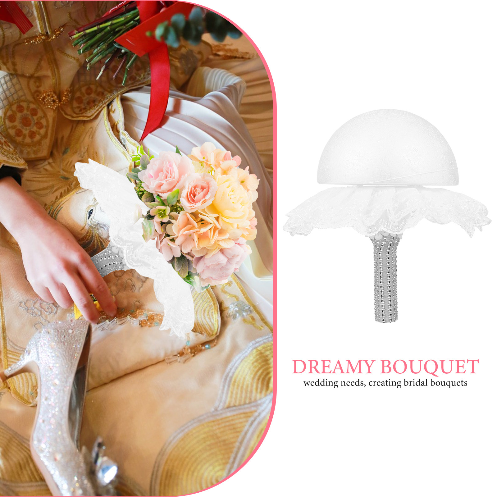 Foam Bridal Bouquet Holder Lac - Bouquet Holder Foam 评论和价格