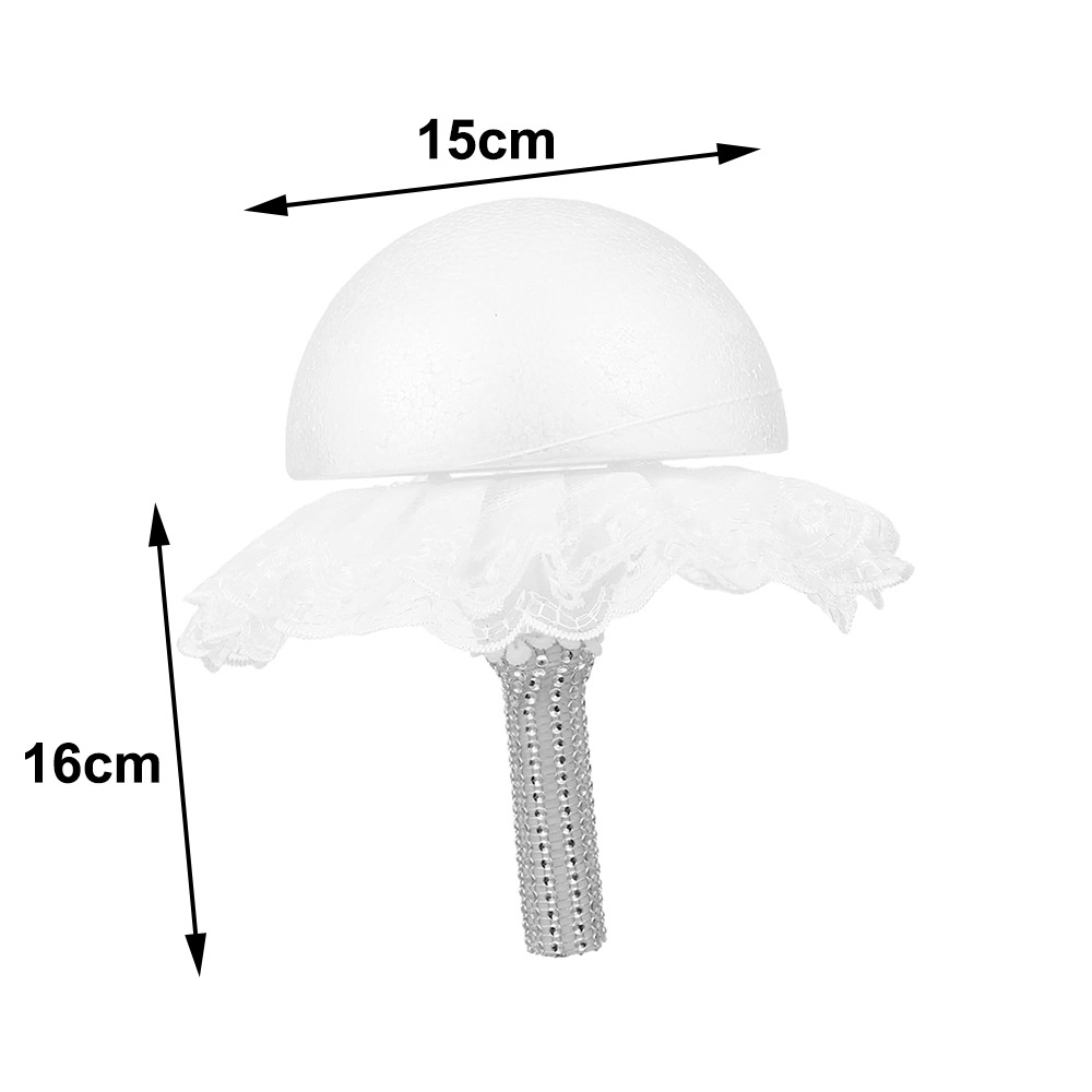 Fashion White Lace Foam Bouque - Bouquet Holder Foam 评论和价格